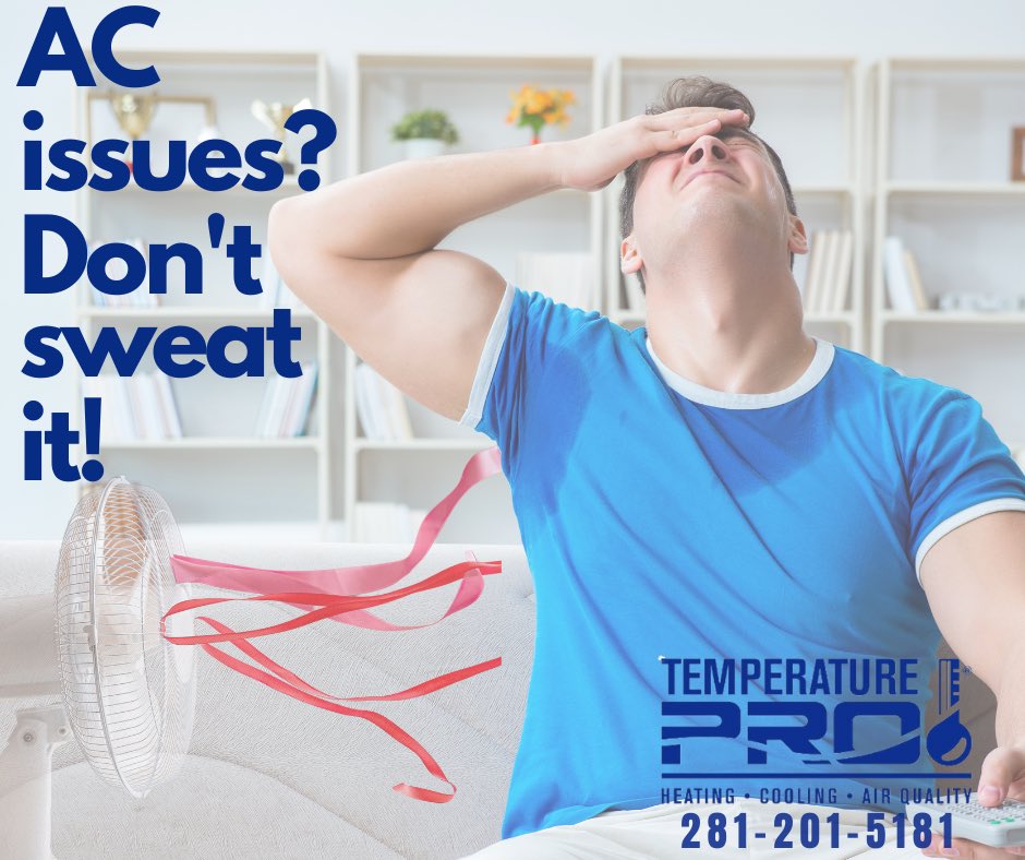 Having AC issues? 🥵 Don't sweat it! We're here to keep you cool! 😎🆒

Call today or visit us online:

 ☎️ 281-201-5181
 🌐 bit.ly/42ohiew

#temperatureprokatycypress #HVAC #heating #ventilation #airconditioning #indoorairquality #residentialhvac #commercialhvac
