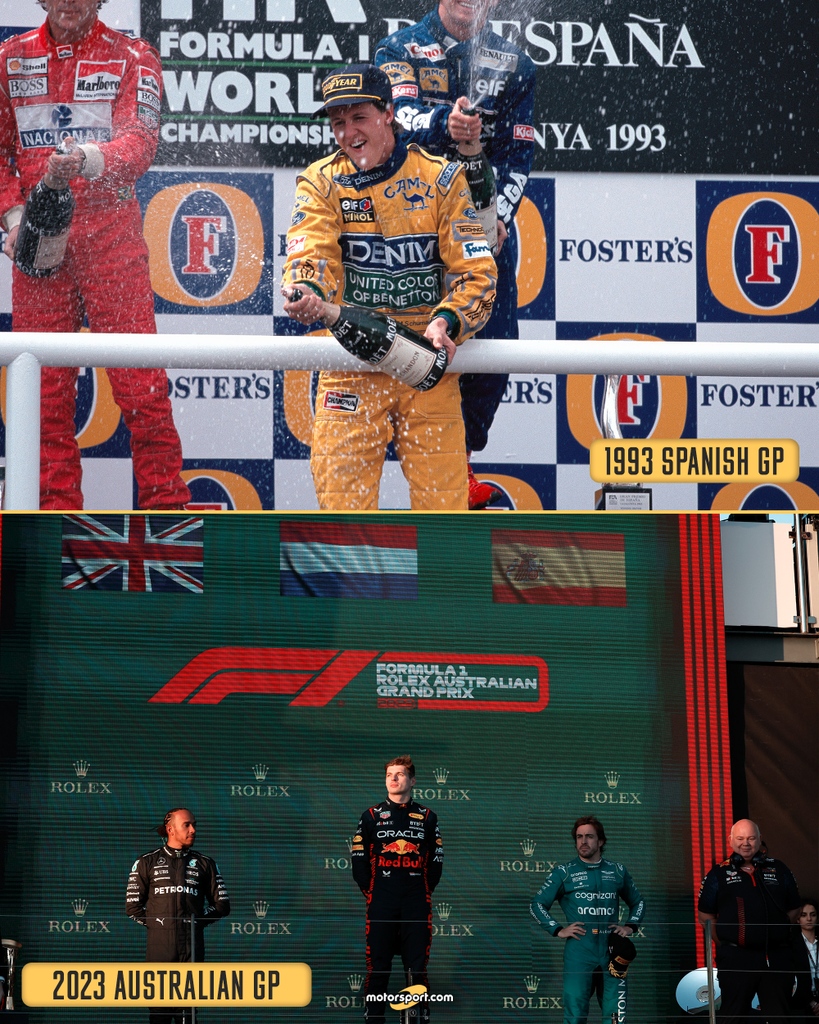 on Twitter "Iconic F1 podiums...but which takes the top