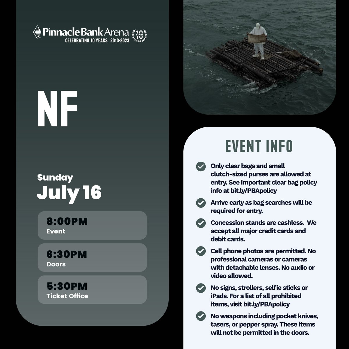 Joining us for NF? Be sure to review these important event policies.