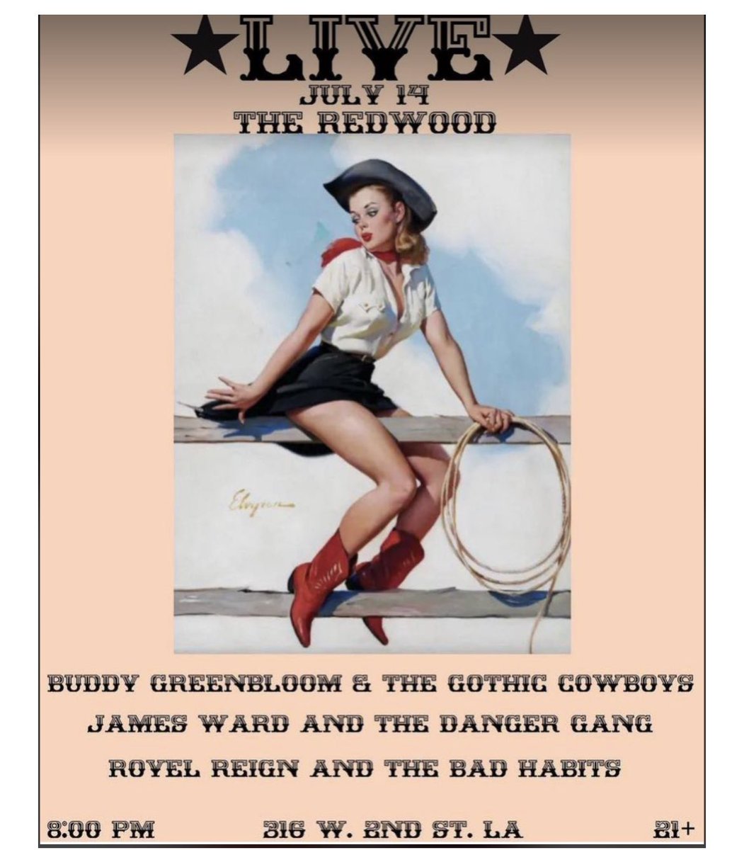RedwoodBar's tweet photo. Tonight!
@jameswardandthedangergang
@royelreignandthebadhabits
@buddygreenbloom
#theredwood #theredwoodbar #theredwoodbarandgrill #dtla #dtla #dtla_everyday #dtlanightlife #dtlalife #dtlaliving #dtlaevents #dtlaexplorer #dtlawanderer #dtlaproud #dtlabars https://t.co/dOpmtk4YqL
