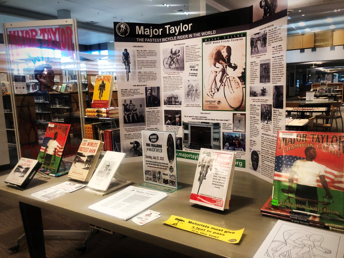 MajorMuseum's tweet photo. Stopped by the @Worcester_PL to see the great Major Taylor display. Make sure to check it out! And we hope to see you at the George St. race on the 23rd! https://t.co/OnwxPtzvzj @MajorTaylor99 https://t.co/8zu3PAg5l7