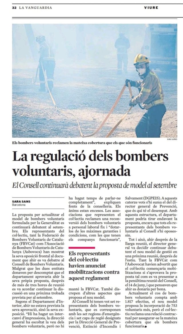 Mateixa feina, mateixes condicions. No estan difícil. Algú creu que es pot treballar com bomber, fent guàrdies diàries de 12 h, arriscant la vida i risc de patir accidents, i fer-ho sense SS ? I que et vinguin i et diguin que la Llei prohibeix que cotitzin? Acudits de mal gust 😡