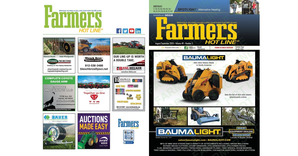 The latest issue of Farmers Hot Line Northeast edition is now available online. 
#Alternativeheatling #Farmfest23 #Dakotafest23 #FPS23 #tractors #agriculture, #rural secure.viewer.zmags.com/publication/9c…
