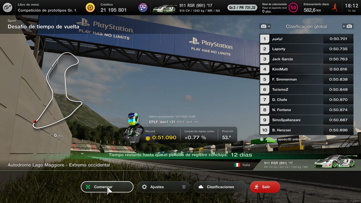 Top 100! Como se nota q esta la gente de vacaciones... 😅😂 #PS5Share, #GranTurismo7