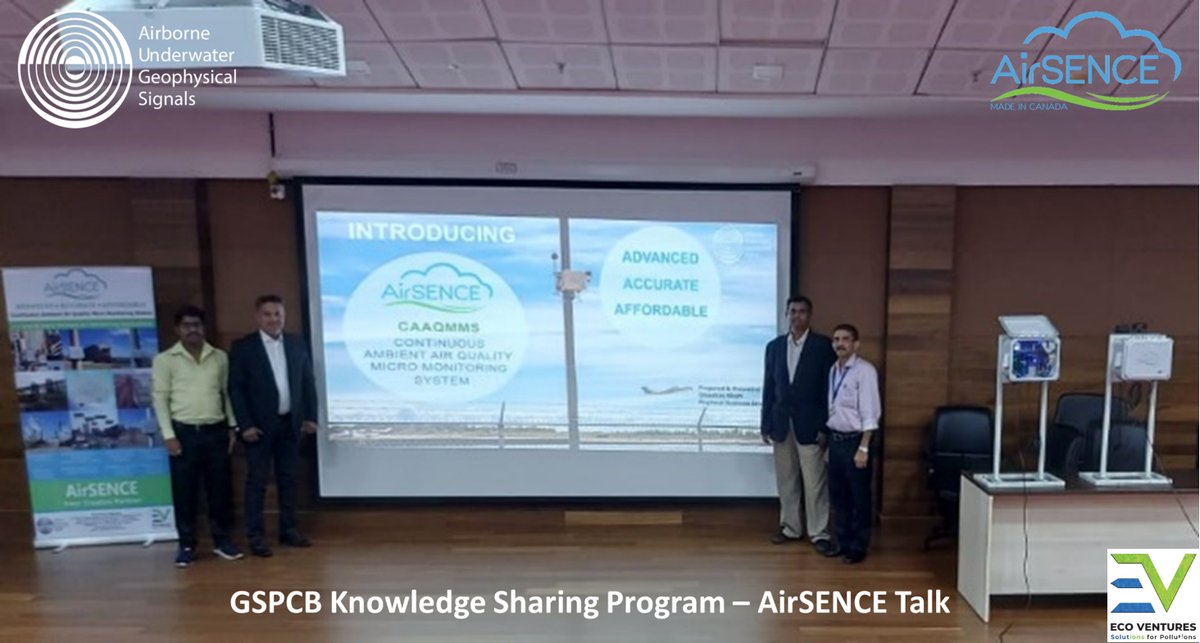 AUGSignals's tweet photo. Our team in #India in association with Eco Ventures Pvt (distributor in India) successfully showcased and demonstrated our Low-cost Continuous Ambient Air Quality Monitoring Micro-Station – #AirSENCE at the Goa State Pollution Control Board (GSPCB). https://t.co/8PMeImeLqw https://t.co/rbzqzfmNGZ