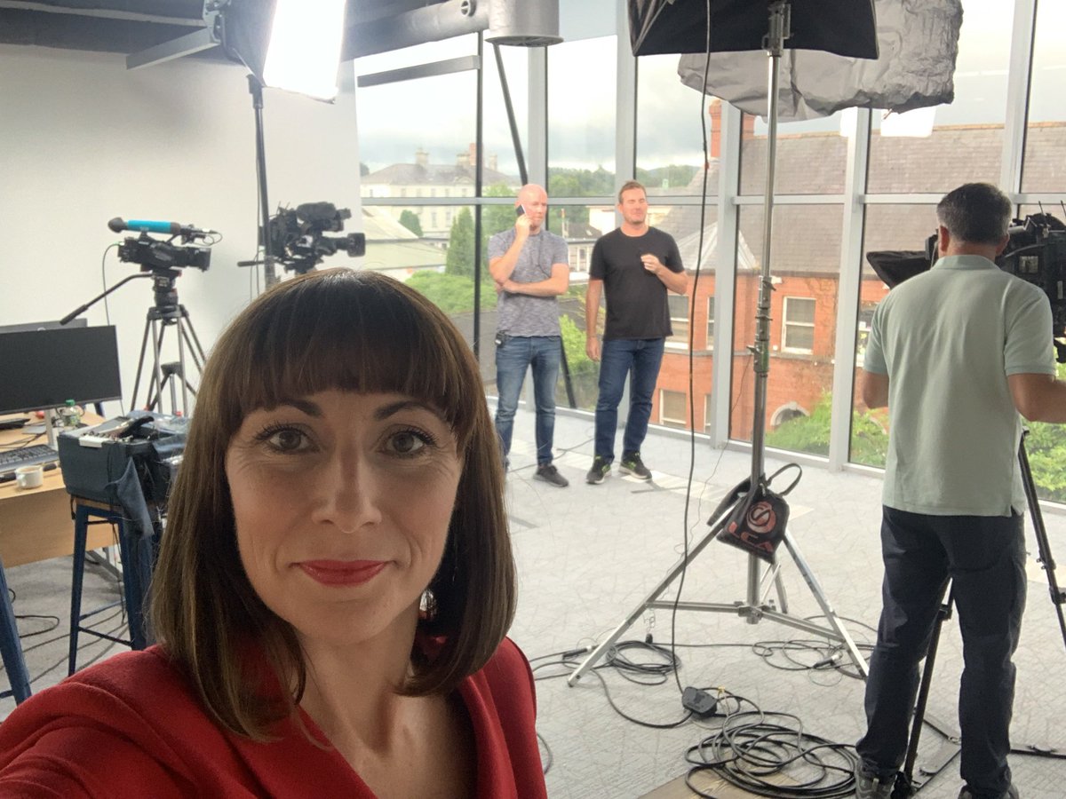 sharontobin's tweet photo. Six One @rtenews coming live from Portlaoise. #remoteworking #GPshortage #midlands. Special reports from @SineadHus @ConorKane0909 https://t.co/ggxABhuLbC