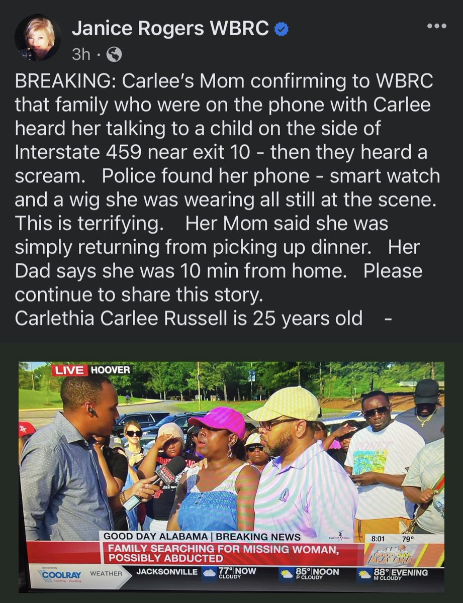 shutterbug267's tweet photo. Last night & this morning my fb feed has been flooded with people sharing about this missing / probable abduction....however - with one exception @spann every single person in groups or my friend list or even news reporters has been a female. #EveryWomanYouKnow #PleaseShare https://t.co/Nf2MxzykOT
