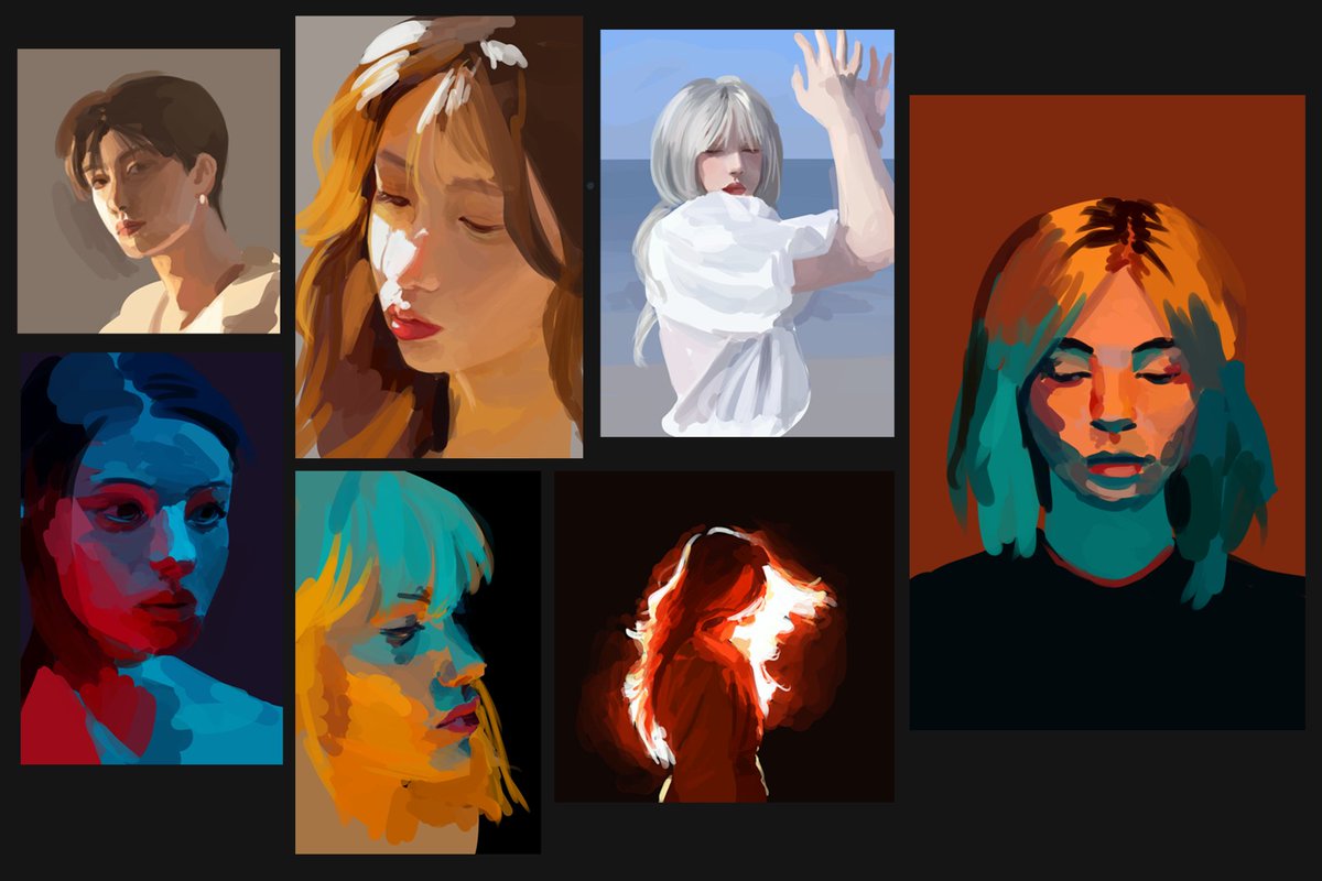 Raeneki's tweet photo. Some attempts at 10-15 minute skin lighting studies, with varying degrees of success haha

#artistsontwitter #artstudy #lighting https://t.co/mSPM6HohI3