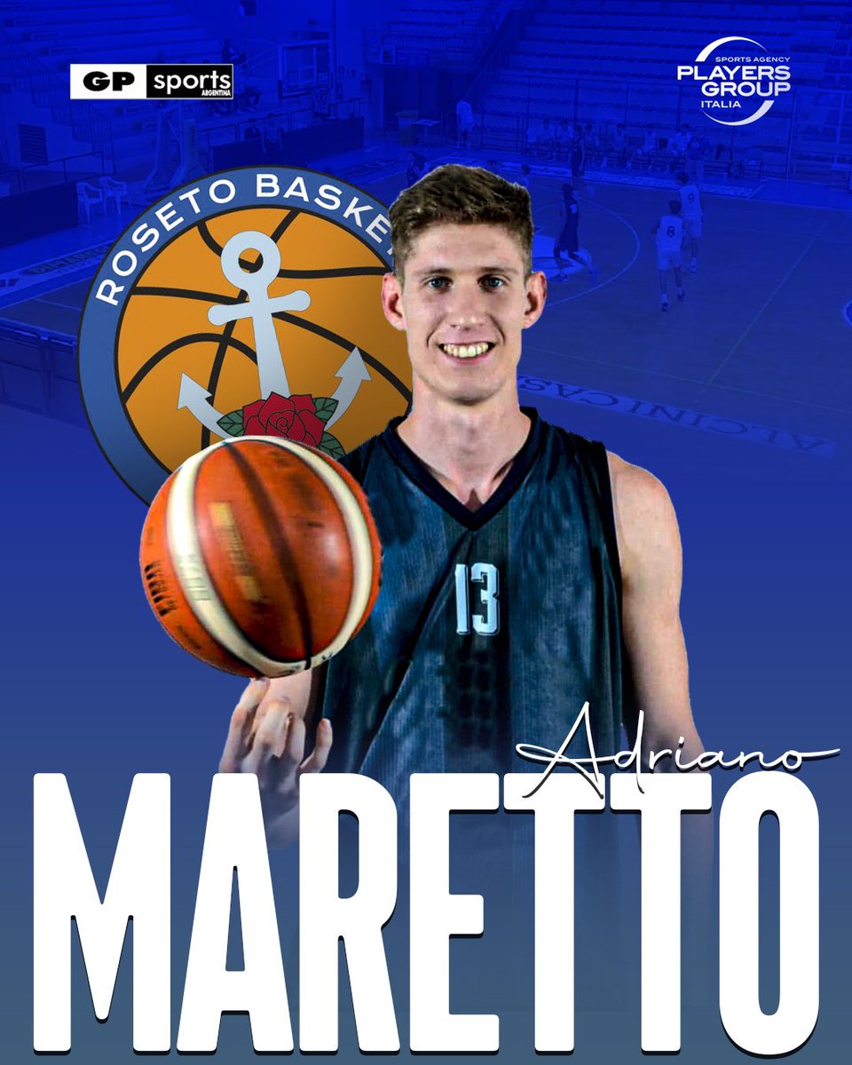 #MercadodePases🚨 

Adriáno Maretto ( <a href="/AdriMaretto/">Adri</a> ) es el nuevo refuerzo de 𝐑𝐨𝐬𝐞𝐭𝐨 𝐁𝐚𝐬𝐤𝐞𝐭 𝟐𝟎.𝟐𝟎 para la próxima edición de la Serie B2 de Italia.

Forza Adriáno !!🇮🇹🇮🇹🇦🇷🇦🇷
#TeamGPSports