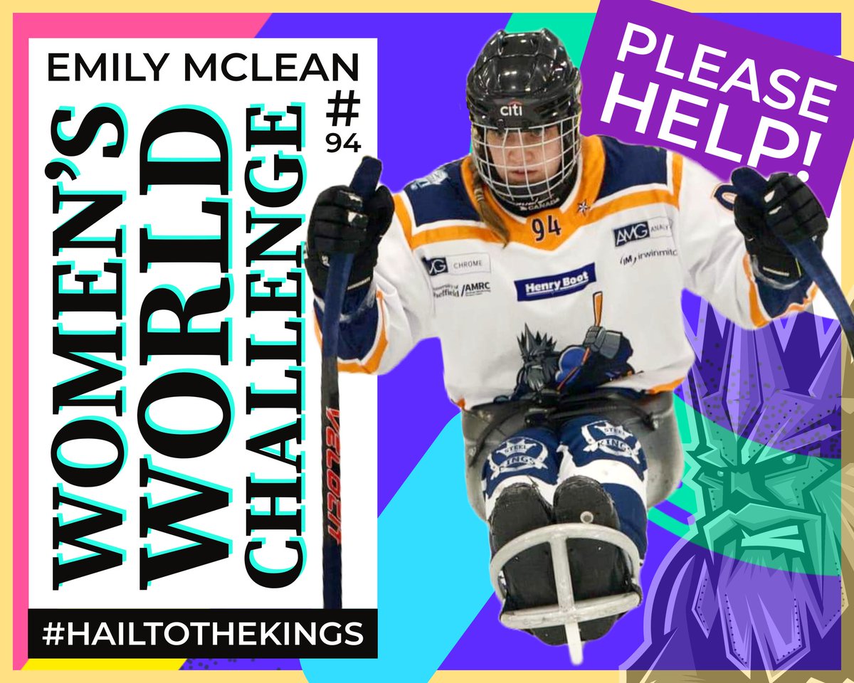 Hey #Twitter can you help support one of our own?

<a href="/Emilymclean94/">Emily Mclean</a> will once again be part of the Women's World Challenge and the #GB Women's #ParaIceHockey programme.

But she needs to raise £2K!

gofundme.com/f/gb…gofundme.com/f/gb-para-ice-…

#HailToTheKings 👑