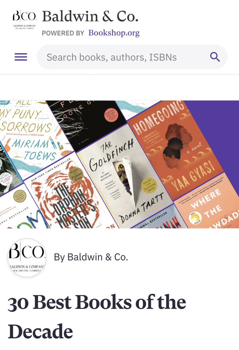BaldwinBooks's tweet photo. Have you read the top 30 books of the decade? Check them out at @BaldwinBooks https://t.co/rPuDztfSho #top30books #mustreadbooks https://t.co/GSPRzZnCO3