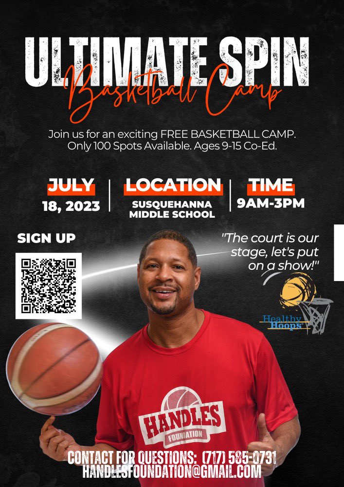 chrishandles's tweet photo. Less than a week away from camp and I can’t wait to work with our kids in the area! The camp was sold out but a couple of spots opened up, so contact us via email if you would like to attend. #givingback #handlesfoundation #healthyhoops #ittakesavillage #harlemglobetrotters https://t.co/EAfqoGeOj3