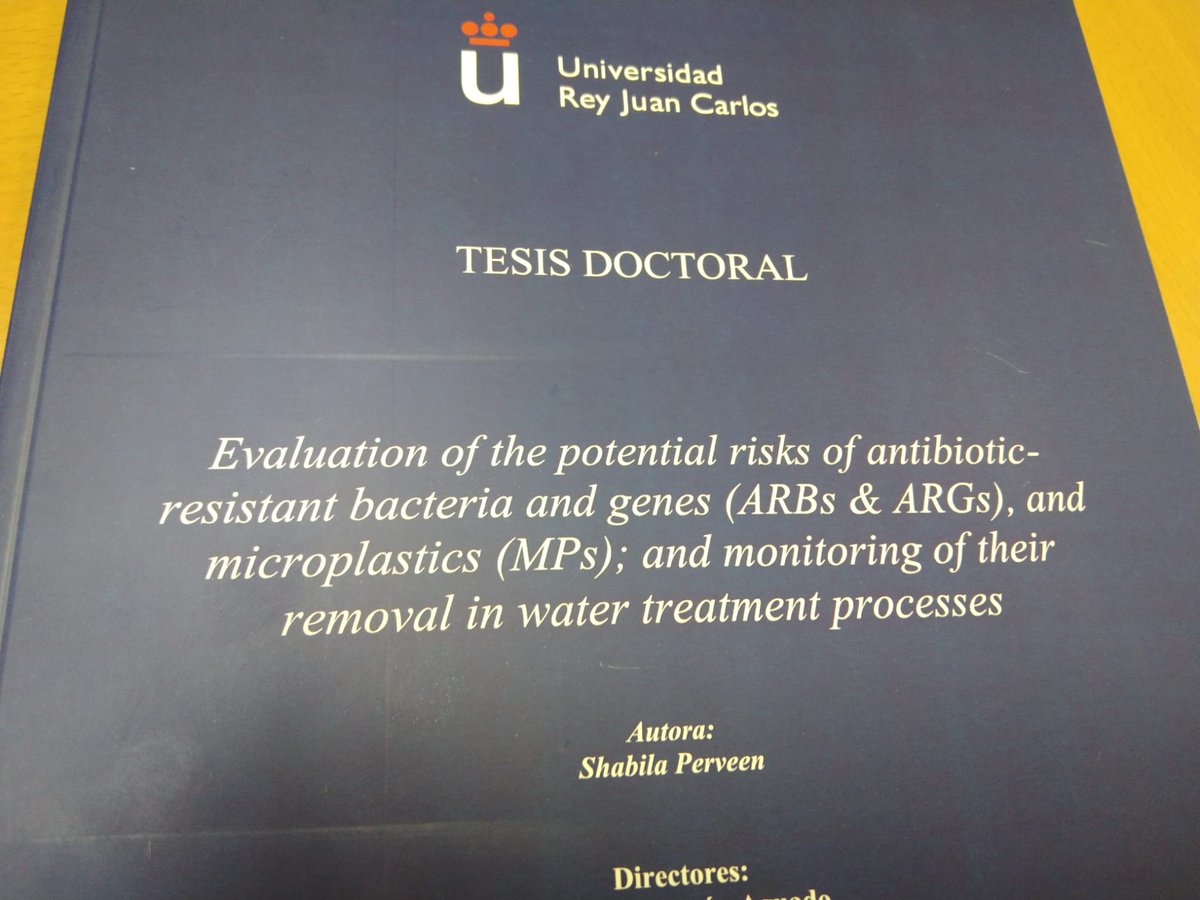 REWATERGY_EID's tweet photo. We would like to congratulate to Dr. Shabila Perveen (@ShabilaShah) who has defended today her thesis: Evaluation of the potential risk of antibiotic-resistant bacteria 🦠 and genes, and microplastics, and monitoring of their removal in water treatment processes.
Nice work!!! 👏 https://t.co/yNzJFaWhLw