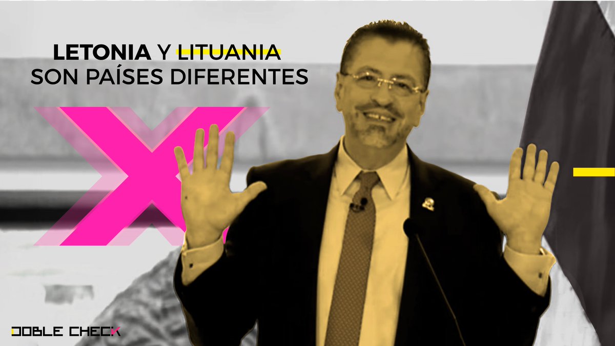 El presidente Chaves justificó que viajará a Letonia porque el comisionado de ambiente europeo es originario de esa nación. El mandatario confundió Letonia 🇱🇻 con Lituania 🇱🇹