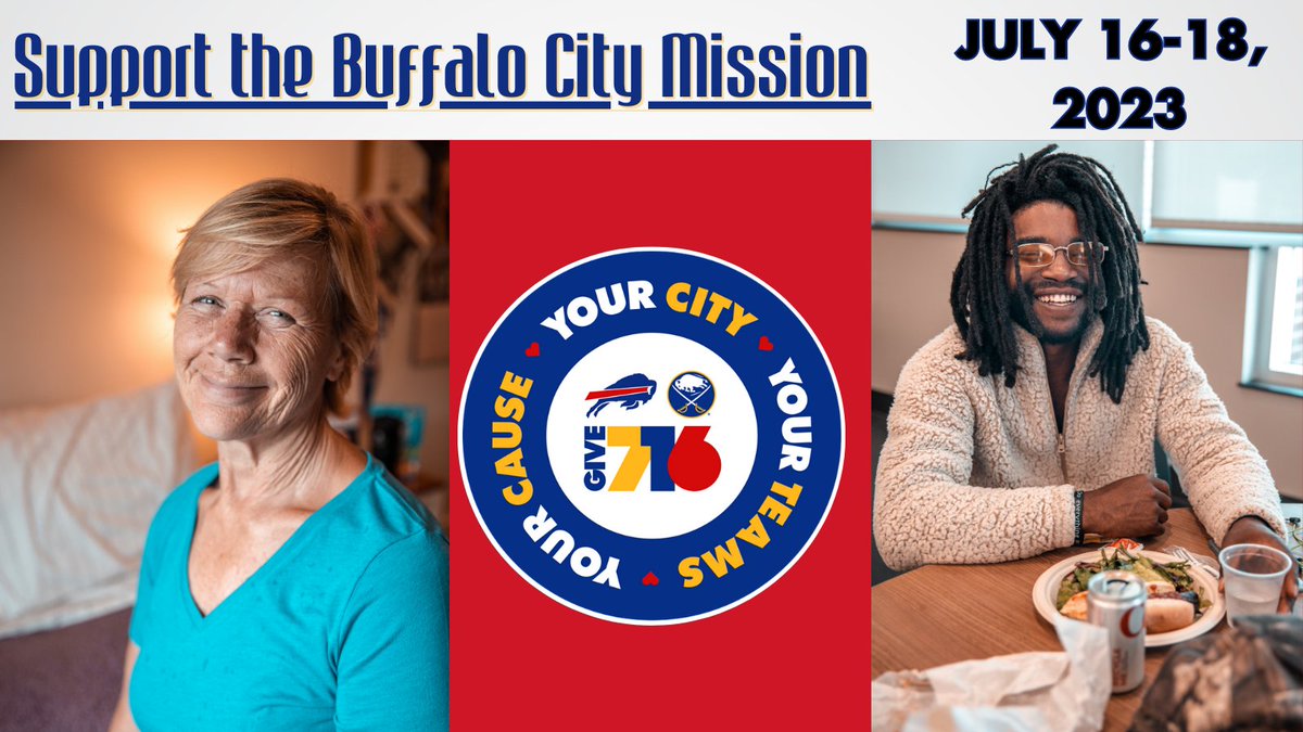 ❤️💛💙Happy 716 Day! 
We're part of the #Give716 event, bringing passionate fans and the community together! Help support the Mission through the Give 716 page today! Every donation counts, no matter the size! [give716.org/give/give716/g…] 
<a href="/BuffaloBills/">Buffalo Bills</a> <a href="/BuffaloSabres/">Buffalo Sabres</a> #Buffalove