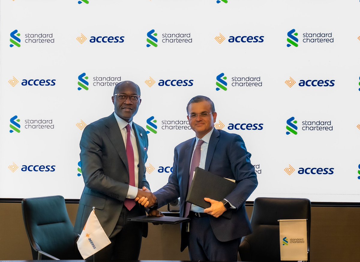 myaccessbank's tweet photo. We're thrilled to announce our agreement to acquire @StanChart’s shareholding in its subsidiaries in Angola, Cameroon, The Gambia, and Sierra Leone, along with its extraordinary Consumer, Private &amp; Business Banking business in Tanzania. #MoreThanBanking #AccessMore https://t.co/t1hG0PKDVc