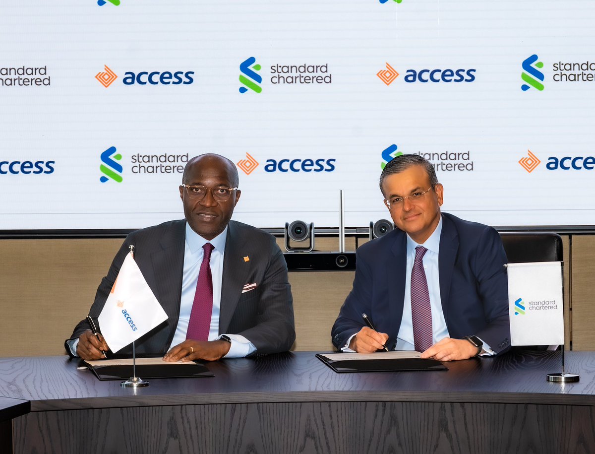 myaccessbank's tweet photo. We're thrilled to announce our agreement to acquire @StanChart’s shareholding in its subsidiaries in Angola, Cameroon, The Gambia, and Sierra Leone, along with its extraordinary Consumer, Private &amp; Business Banking business in Tanzania. #MoreThanBanking #AccessMore https://t.co/t1hG0PKDVc