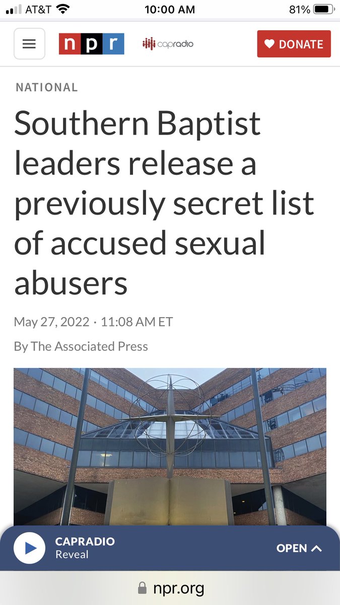 TheJoeyMama's tweet photo. @BenSwann_ No evidence he had a connection with Bill Clinton or sought treatment. That’s something this evil man had on his website. Celebrity followers abandoned him in 2018 after he was exposed.
#45Trump pictured w/Southern Baptist leaders now under investigation for decades of sex crimes https://t.co/aTvLkg9qBT