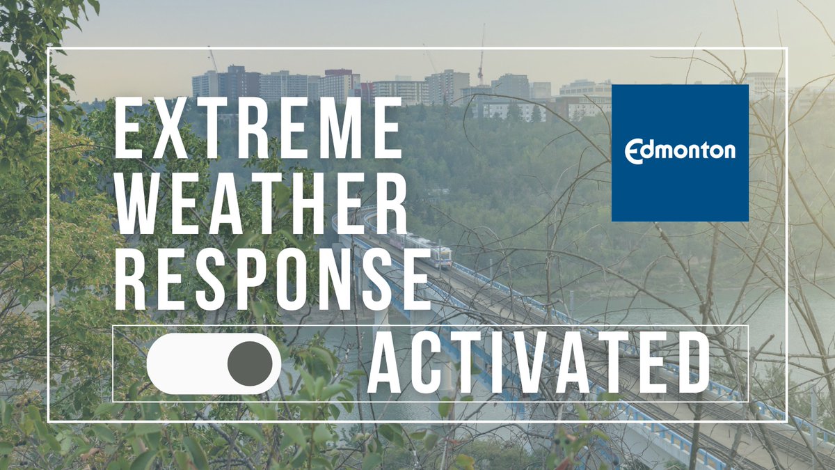 The City is activating a poor air quality response until Saturday, July 15 at 8 a.m. It may be extended if needed. Open City recreation centres, pools and libraries will be available for anyone needing respite from the smoke.

Learn more: edmonton.ca/extremeweather
#YEGwx