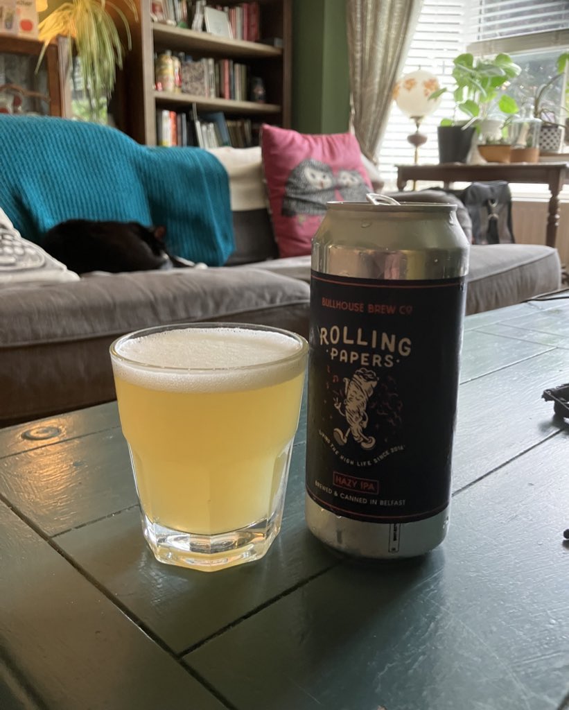 DannyDonnelly1's tweet photo. Lovely hazy IPA from @bullhousebrewco from the impressive beer selection in Lustys in Larne. #HappyFriday #Beerfan https://t.co/ngoPHviR62