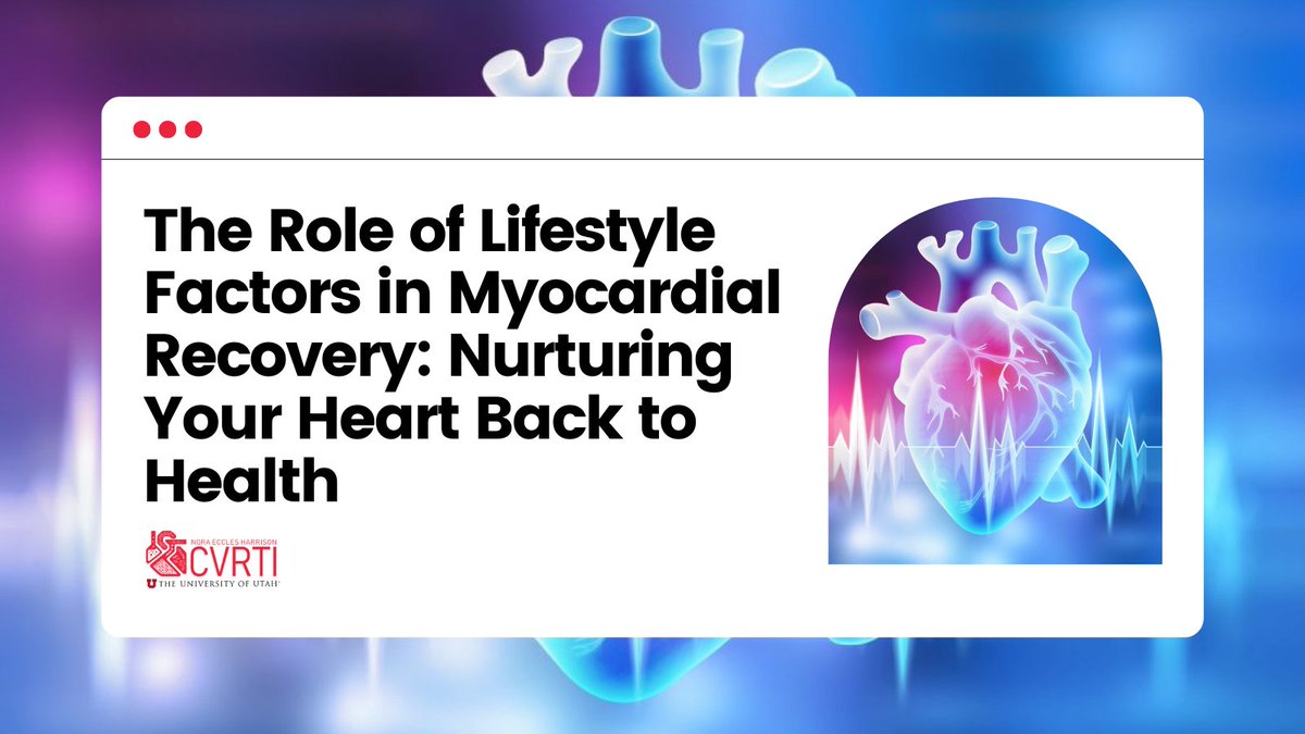 #Heartdisease is the leading cause of death in the USA 💔
Many of these deaths can be prevented through healthy #lifestyle changes. Research on #myocardial recovery & #cardiacregeneration is working towards future therapies.

Learn more in our #blogpost:
cvrti.utah.edu/the-role-of-li…