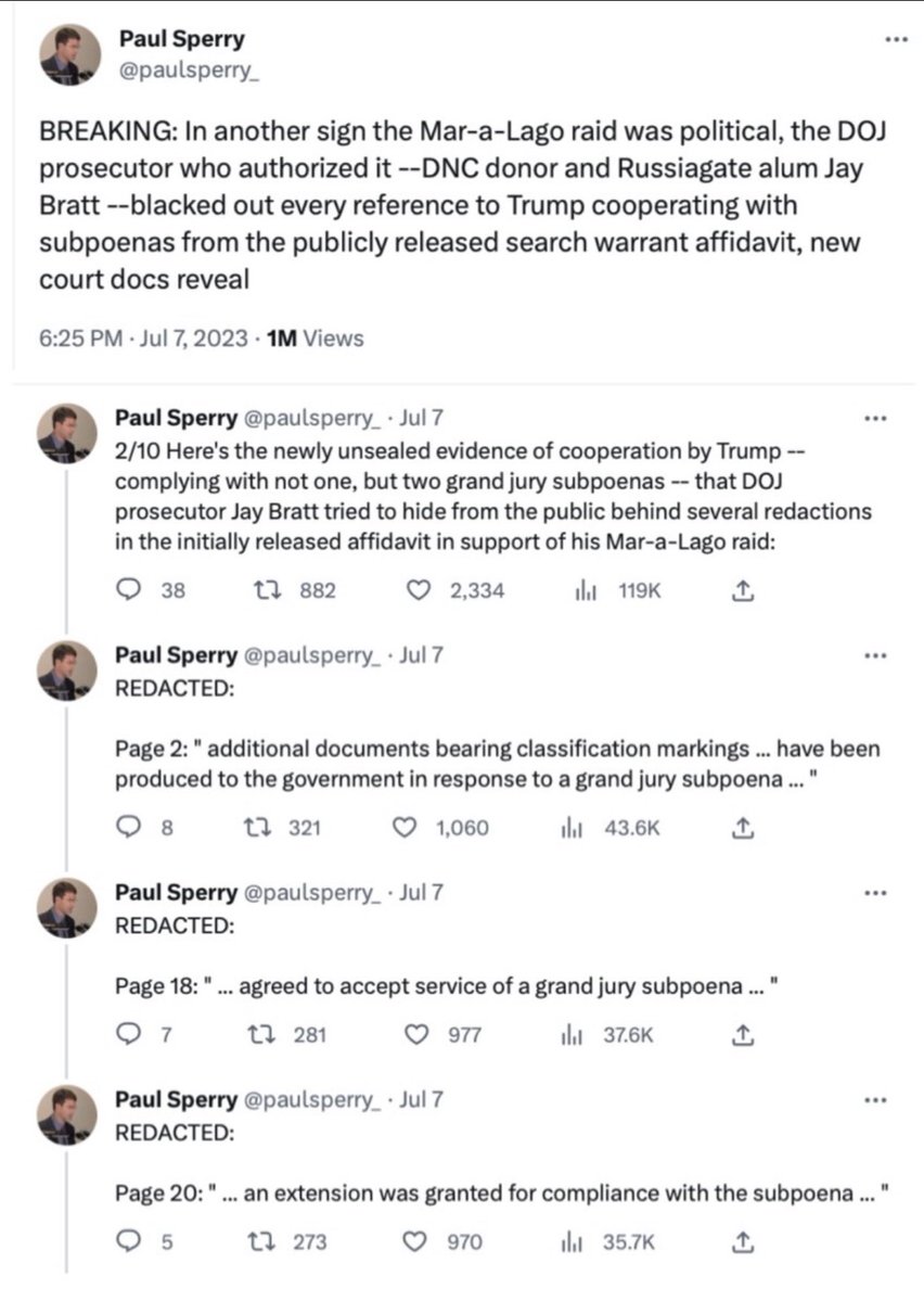 mericaFirst78's tweet photo. DOJ & FBI corruption. Here’s more reasons to #VOTE #Trump2024TheOnlyChoice #witchhunt #politcalpersecution https://t.co/qd4cbGNxMP