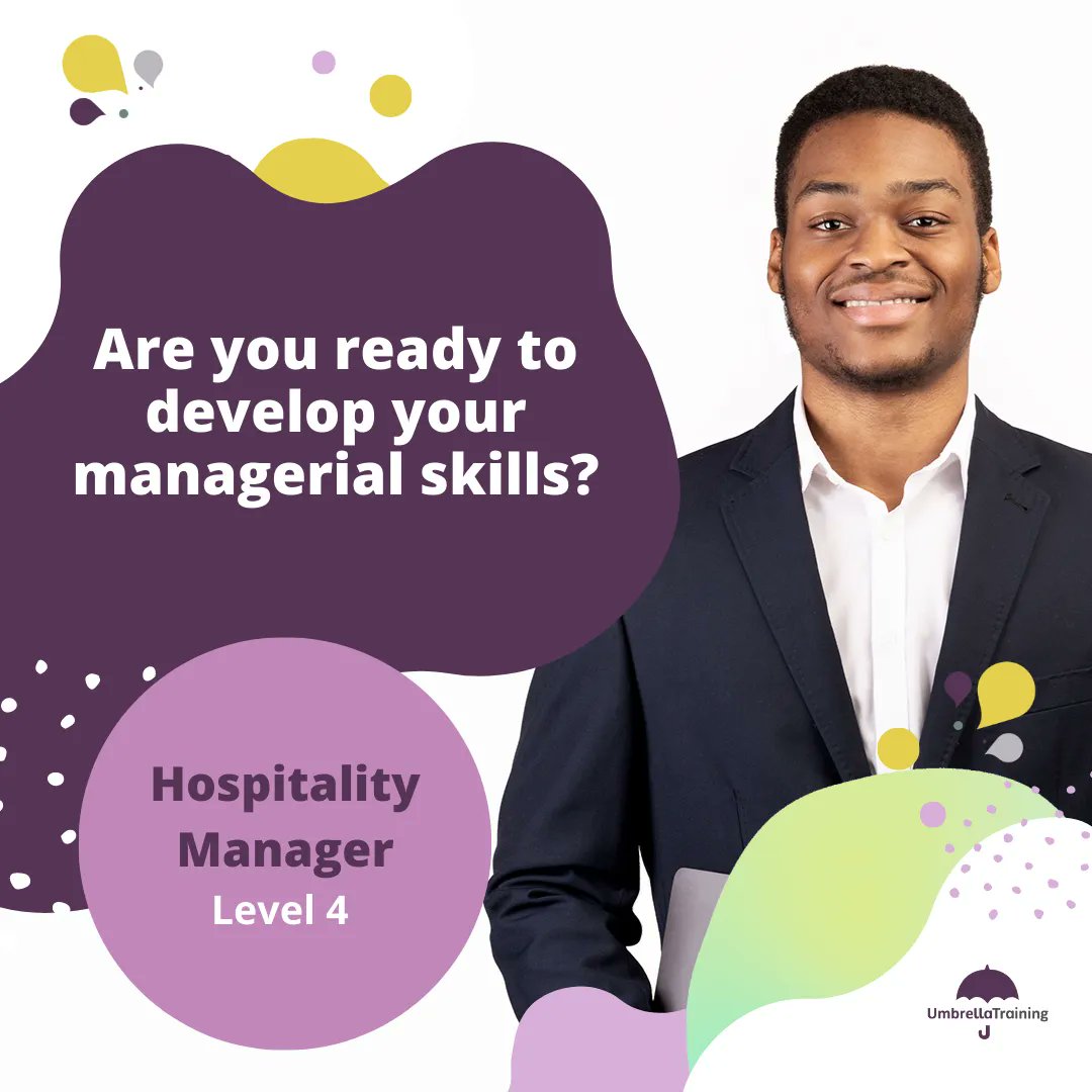 Are you looking to invest in your Management team? Umbrella Training has a Level 4 Hospitality #apprenticeship open cohort starting soon. To register your interest please visit: buff.ly/44i1ie8 #ComeUnderOurUmbrella #LearningandDevelopment #AdvanceWithApprenticeships
