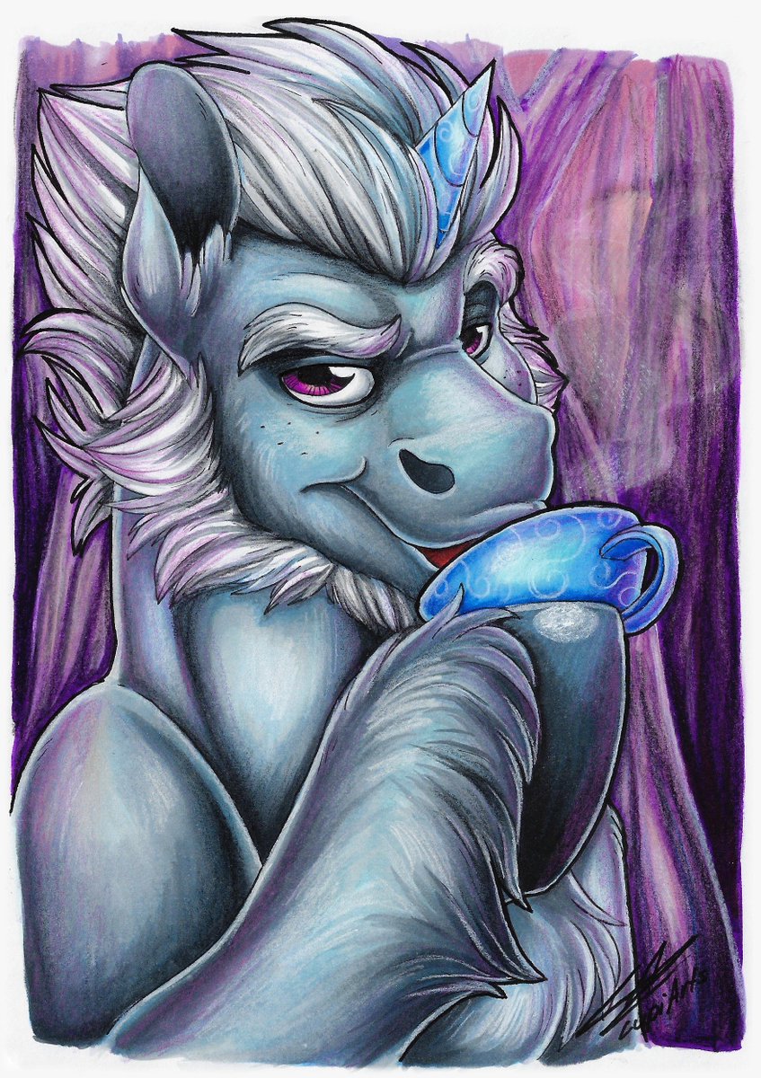 ArtsLupi's tweet photo. "His Cup of Tea" - finished A5 #drawing of #Alphabittle #Blossomforth from #mlpg5!^^ I like this big stallion!💚💜

https://t.co/ZgESwSRUvY

#art #artist #ArtistOnTwitter #artwork #traditionalart #illustration #fanart #mylittlepony #mlpfanart #brony https://t.co/tOhLDi5HOJ