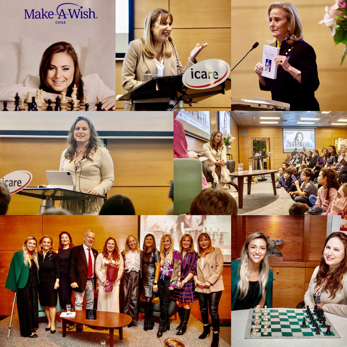 MakeAWishChile's tweet photo. Gracias @GMJuditPolgar por compartir tu experiencia en nuestro evento de caridad realizado en @icare_chile  e inspirarnos a perseguir nuestros sueños. https://t.co/a08zPlVdaN