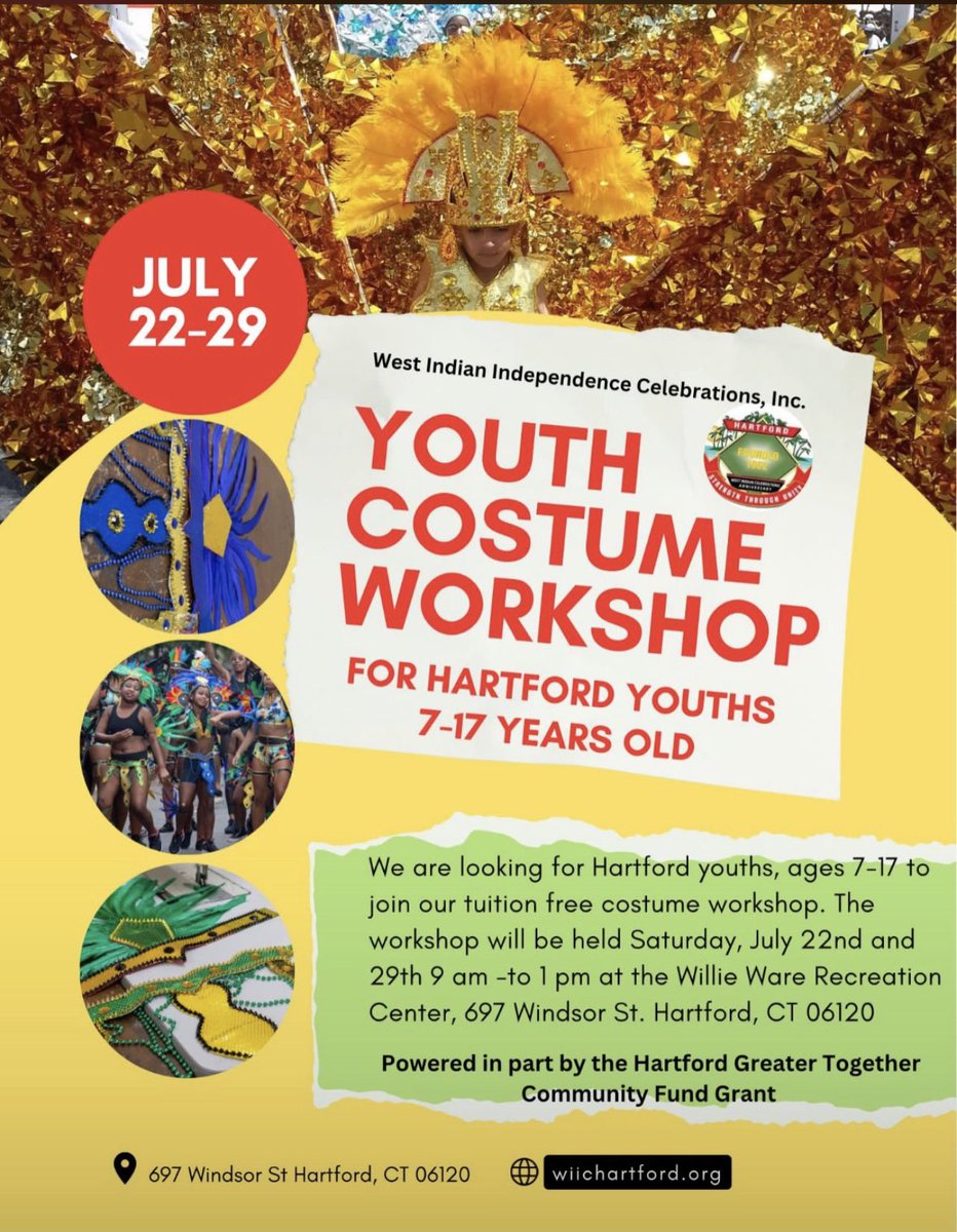 Bring the kids out to our Costume Workshop… July 22 &amp; July 29th. This is going to be a wonderful experience for the youth.
#YOUTH #costume