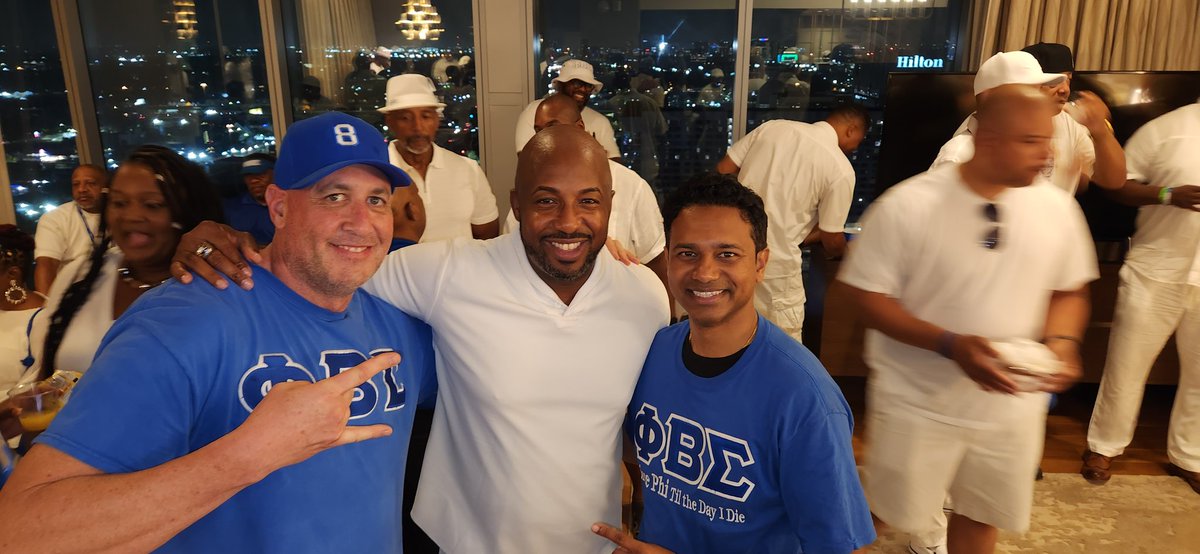 ReubenDSilvaNV's tweet photo. With International President Bro. Chris Rey 
Blue Phi! #SigmaConclave #Houston2023 https://t.co/sSedHtbtYi
