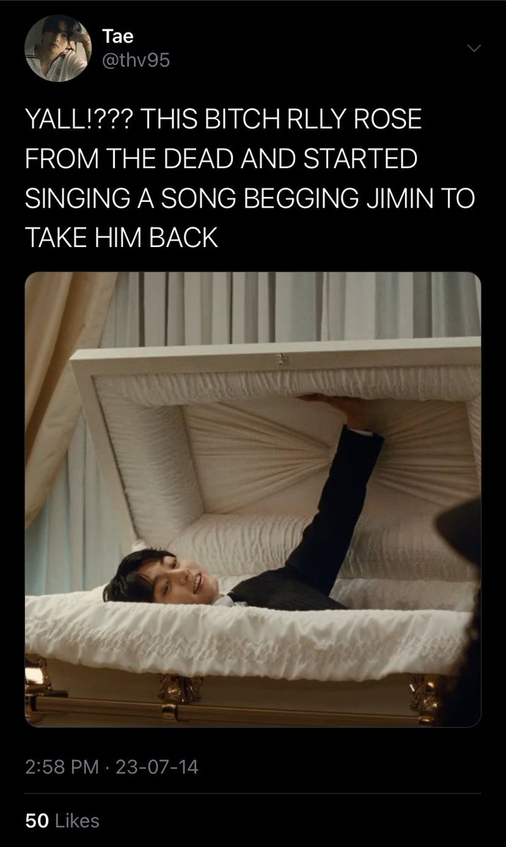 cappuccinokkyu's tweet photo. #jikookau where jm refuses to attend his ex’s funeral, which surprises even his closest friends who are all going. They manage to coax a jm into coming, only for it to all be an elaborate set up.

And jm is the only one who’s not surprised https://t.co/04bSejUo64