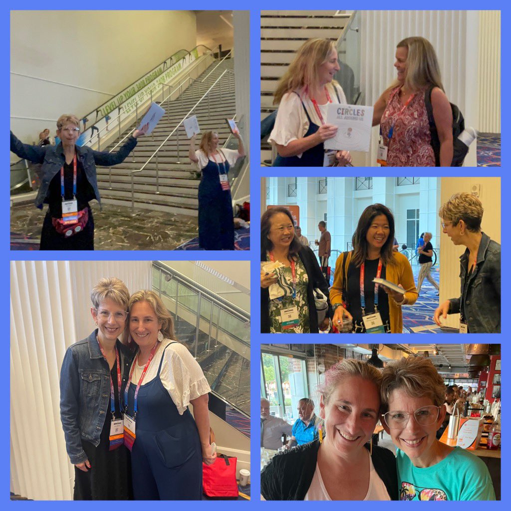 The Reading Queens had the BEST time at #NAESP23 booktalking and gifting books! After all, it is our love language! Thank you to @bookelicious for sponsoring the books and to the many awesome people we met! @NAESP @PrincipalGarden