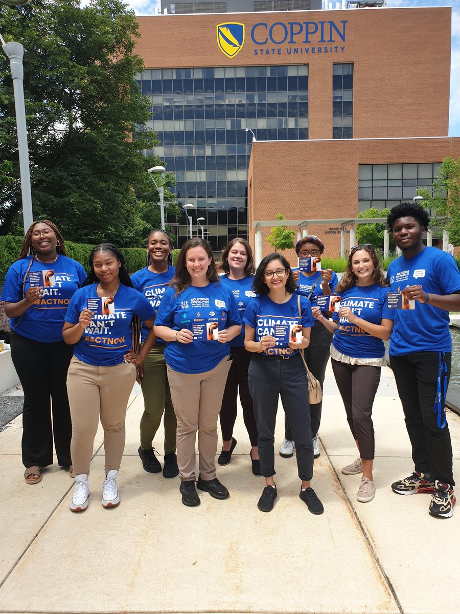 .@actonclimateUS staff and partners celebrating @VP and @EPAMichaelRegan’s BIG #climate announcement today in Baltimore. #ClimateWinsHere 👏👏👏