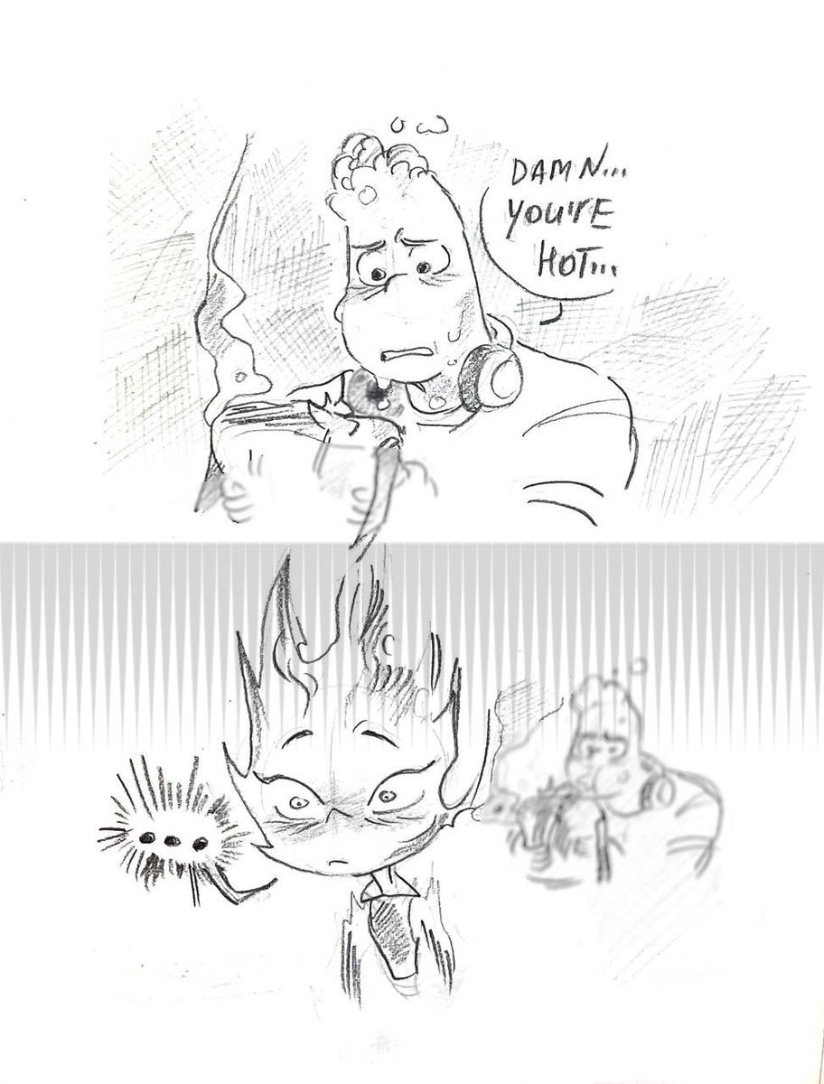 Пожалуй это мой самый любимый фрагмент из всего мультфильма.

#Elemental #sketch 