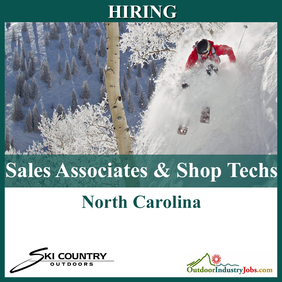 Ski Country Outdoors is hiring Full & Part-time Sales Associates & Shop Techs in Charlotte, Banner Elk, and Asheville, NC. Apply: myjob.fun/3NI1v3J #skicountrysports #NowHiring #Hiring #Job #JobSearch #charlottenc #outdoorretail #outdoorretailer #charlotte #outdoorgear