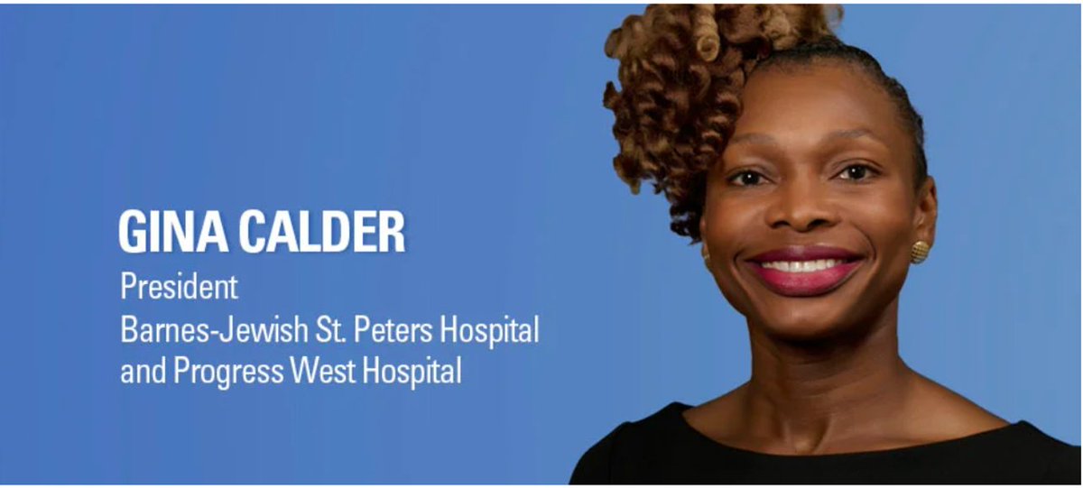 Barnes-Jewish St. Peters Hospital and Progress West Hospital President Gina Calder is featured by The Institute for Diversity and Health Equity, part of the American Hospital Association, in their Roundtable for Black Women CEOs leadership series: ow.ly/vnlN50Pc5sy