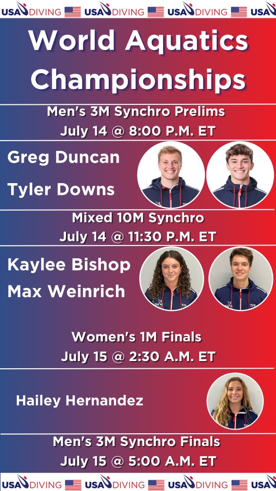 USA Diving on Twitter "Day two of World Aquatics Championships kicks