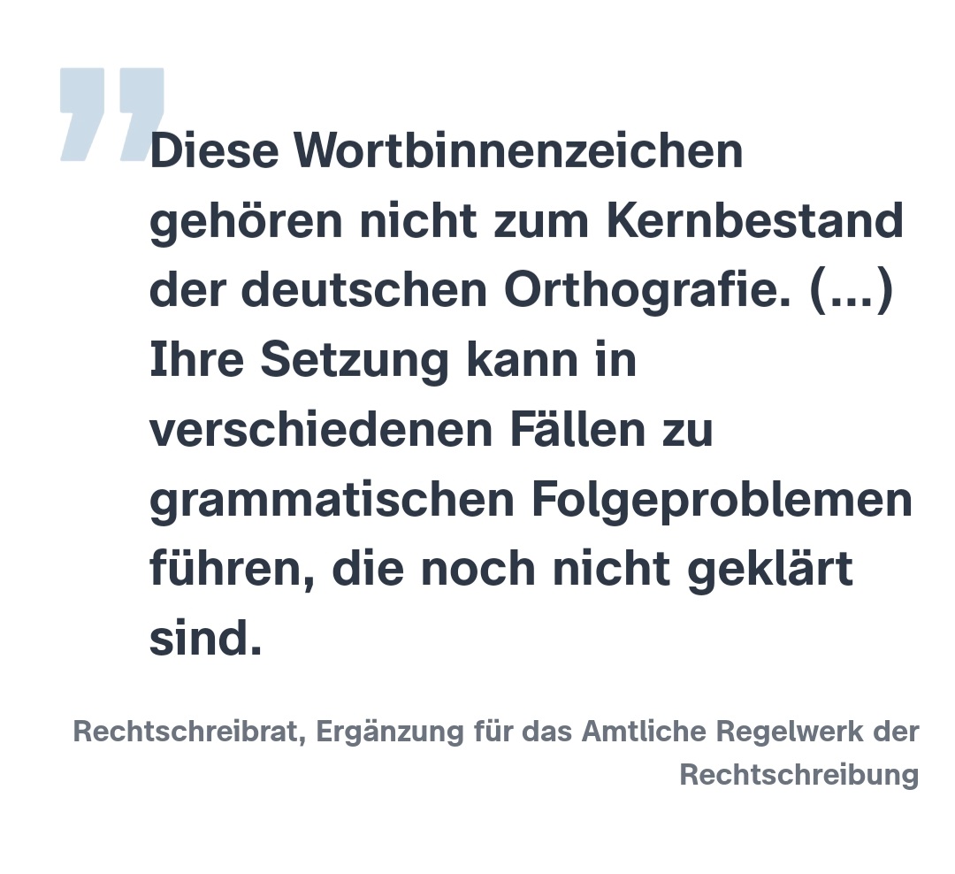EndersSusann's tweet photo. So, Ihr Gender-Fanatiker:_*inninnen #DeutscherRechtschreibrat stellt fest:
#Genderzeichen sind NICHT Kernbestand der deutschen Orthografie!
Lasst bitte unsere Sprache einfach nur gesund wachsen. #Enders #Gendern #gesundeSprache #NeinZuGenderzwang
@fw_bayern #IchBinEineFrau https://t.co/oxbzHhUhXE