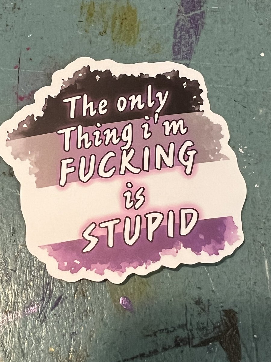 Losing my mind at the funniest ace sticker I’ve ever seen