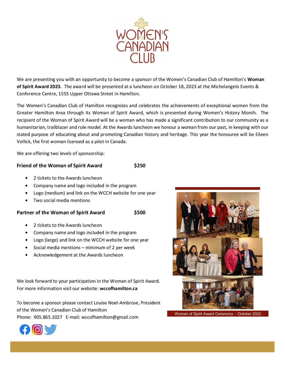 Women's Canadian Club of Hamilton tweet media