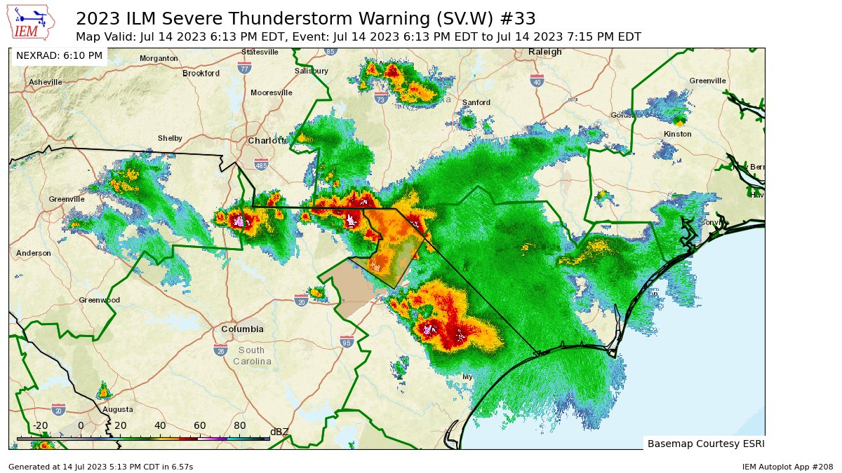 Carolina Weather Group on Twitter "ILM issues Severe Thunderstorm