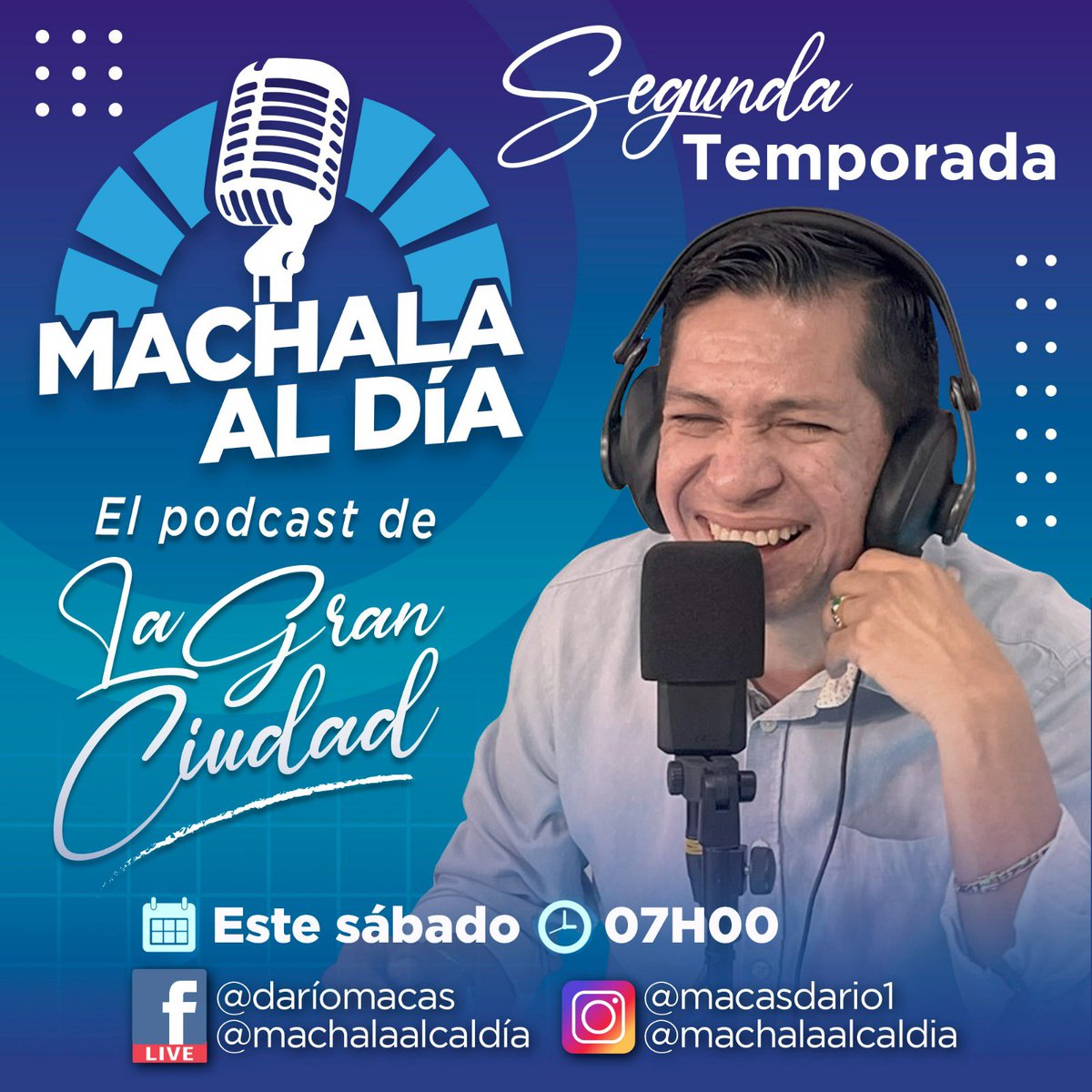 ¡CONOCE MÁS DE LAS OBRAS EN MACHALA! 📻🎙️🎧

Este sábado, las familias machaleñas conocerán las novedades que se realizan en toda la ciudad. 📻🎙️🎧

Sintonízanos, diviértete e infórmate en la segunda temporada de #MachalaAlDía ,donde conversaremos acerca de las obras y