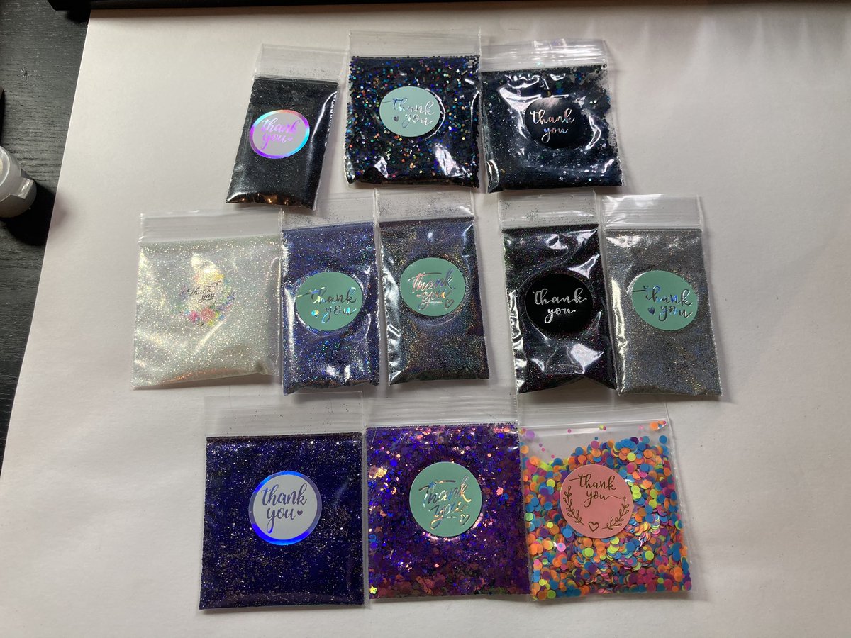 By_Colette's tweet photo. I got some stunning glitters and mica powders from Yvonne and Charlotte in Resin Supplies Den on Facebook.
I canโt wait to get these in some resin.
#smallbusiness #happymail #craft #resin #glitter #micapowder https://t.co/cHLJI6yrRF