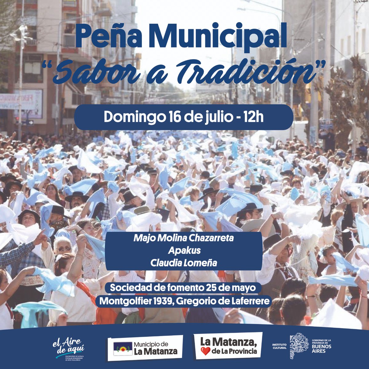 silvia_francese's tweet photo. 𝗦𝗮𝗯𝗼𝗿 𝗮 𝗧𝗿𝗮𝗱𝗶𝗰𝗶ó𝗻, 𝗲𝗹 𝗰𝗶𝗰𝗹𝗼 𝗱𝗲 𝗽𝗲ñ𝗮𝘀 𝗱𝗲 𝗟𝗮 𝗠𝗮𝘁𝗮𝗻𝘇𝗮
Te invitamos a disfrutar en familia de una nueva edición del ciclo de peña junto al @CulturaPBA  donde la tradición, la música y la cultura se unen para llenar de alegría la tarde del domingo https://t.co/uJCnwI3Mww