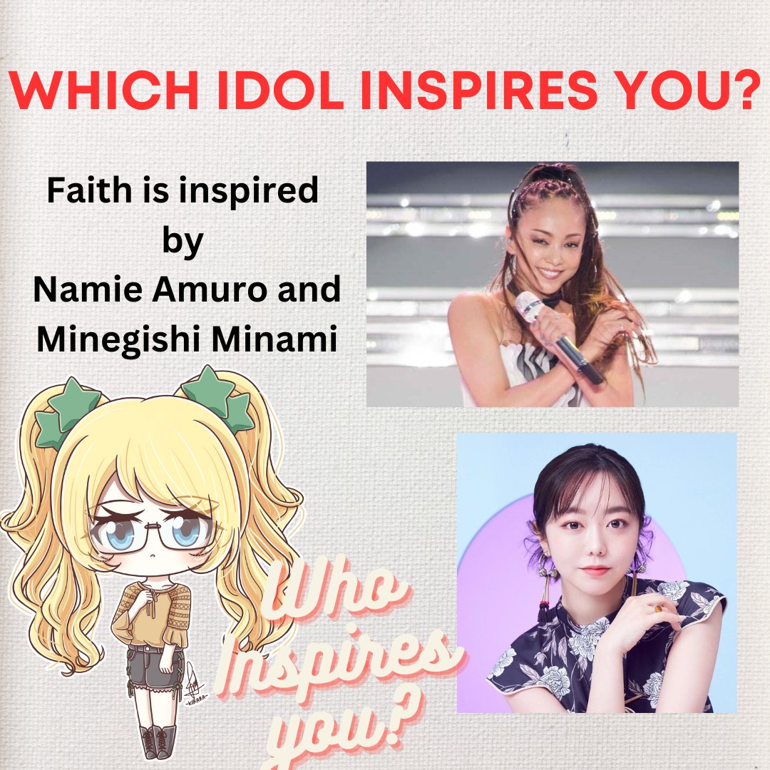 project_loser's tweet photo. [Who inspires you?]

Faith is inspired by many idols in the industry. When it comes to Japanese idols she is most inspired by Minegeshi Minami and Namie Amuro.

#namieamuro #akb48 #idol #Japan https://t.co/3adqp2l3Ev