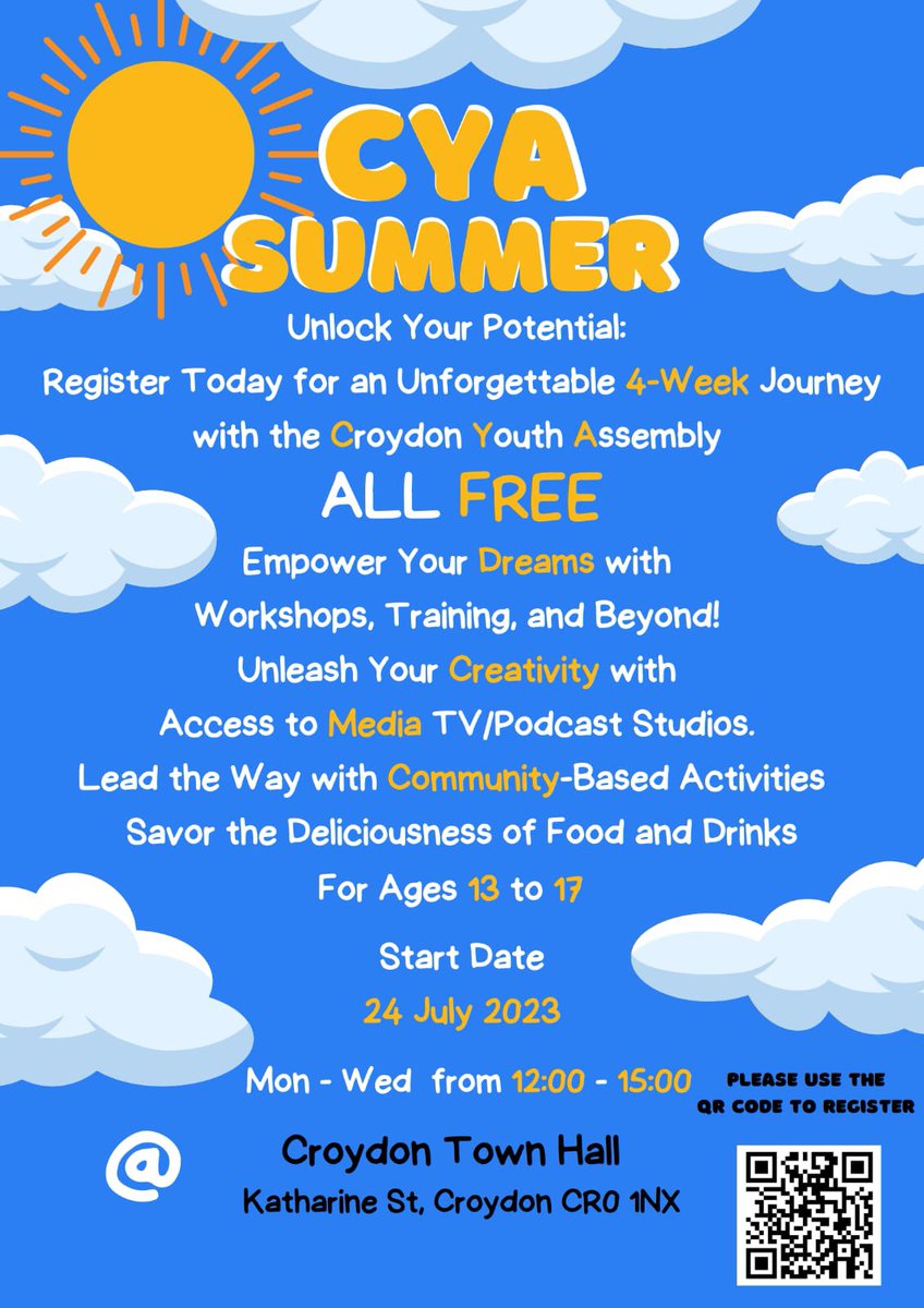 Croydon_Y_A's tweet photo. Come and join our 4 week summer program! https://t.co/OFHrdr80aI