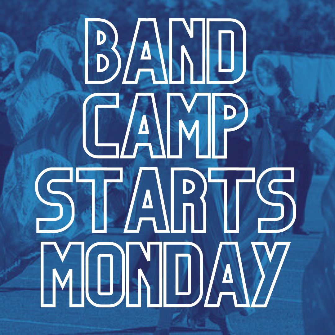 BAND CAMP STARTS MONDAY!!! 9-5 at the HS! #newfrontier <a href="/MHSBluejays/">MHS Bluejays</a> <a href="/MarshfieldActi1/">Marshfield Athletics</a> <a href="/Marshfield_R1/">Marshfield R-1</a>