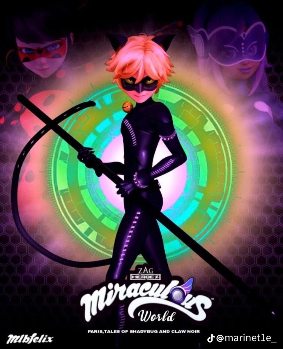 prinzzesaalive's tweet image. #mlbtwt looks like claw noir don’t eat much 💜♥️ #MiraculousLadybug #MLBACTION