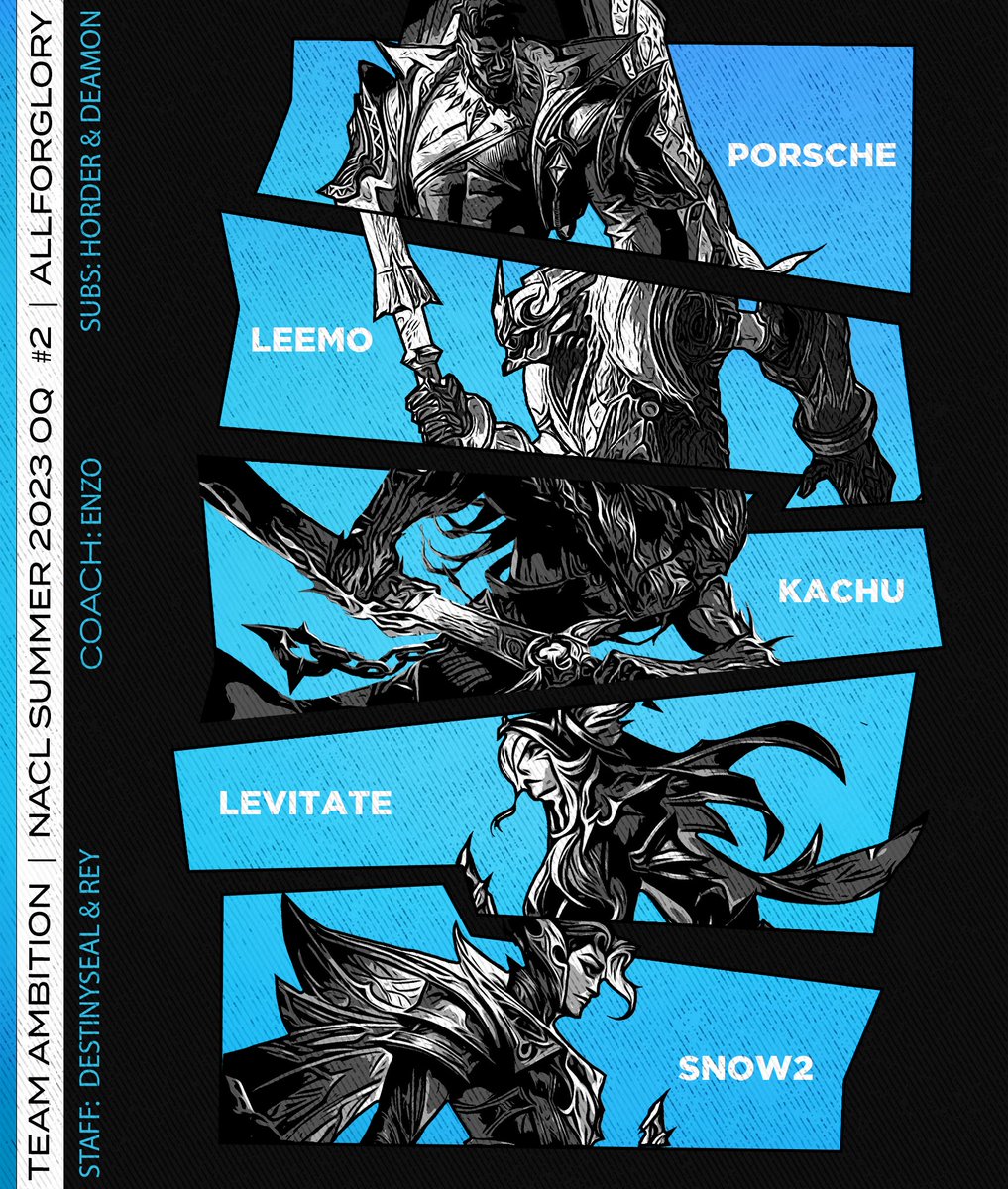 Introducing our 2023 NACL Summer Qualifiers #2 Sharks! 

Top: <a href="/TCporsche/">TC porsche</a> 
Jungle: <a href="/LeemoLoL/">Leemo</a> 
Mid: <a href="/kachulol/">Kachu</a> 
ADC: <a href="/Levitatelol/">Joseph Hong</a> 
Support: <a href="/lol__Snow2/">Snow2</a> 

Subs: <a href="/Horder_NA/">Horder</a> | <a href="/deamon_lol/">LoLDeamon</a> 

Coach: <a href="/EnzoNevLOL/">Enzo</a> 
Analyst: <a href="/DestinySeally/">DestinySeal</a> 
Manager: <a href="/Pichilote3/">Luis “Rey” Lagunes</a> 

#TAWIN | #HolyShark |